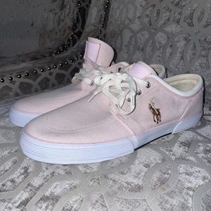 Pink polo shoes